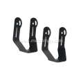 Black Powder Coated Metal Round Light Clamp Holder